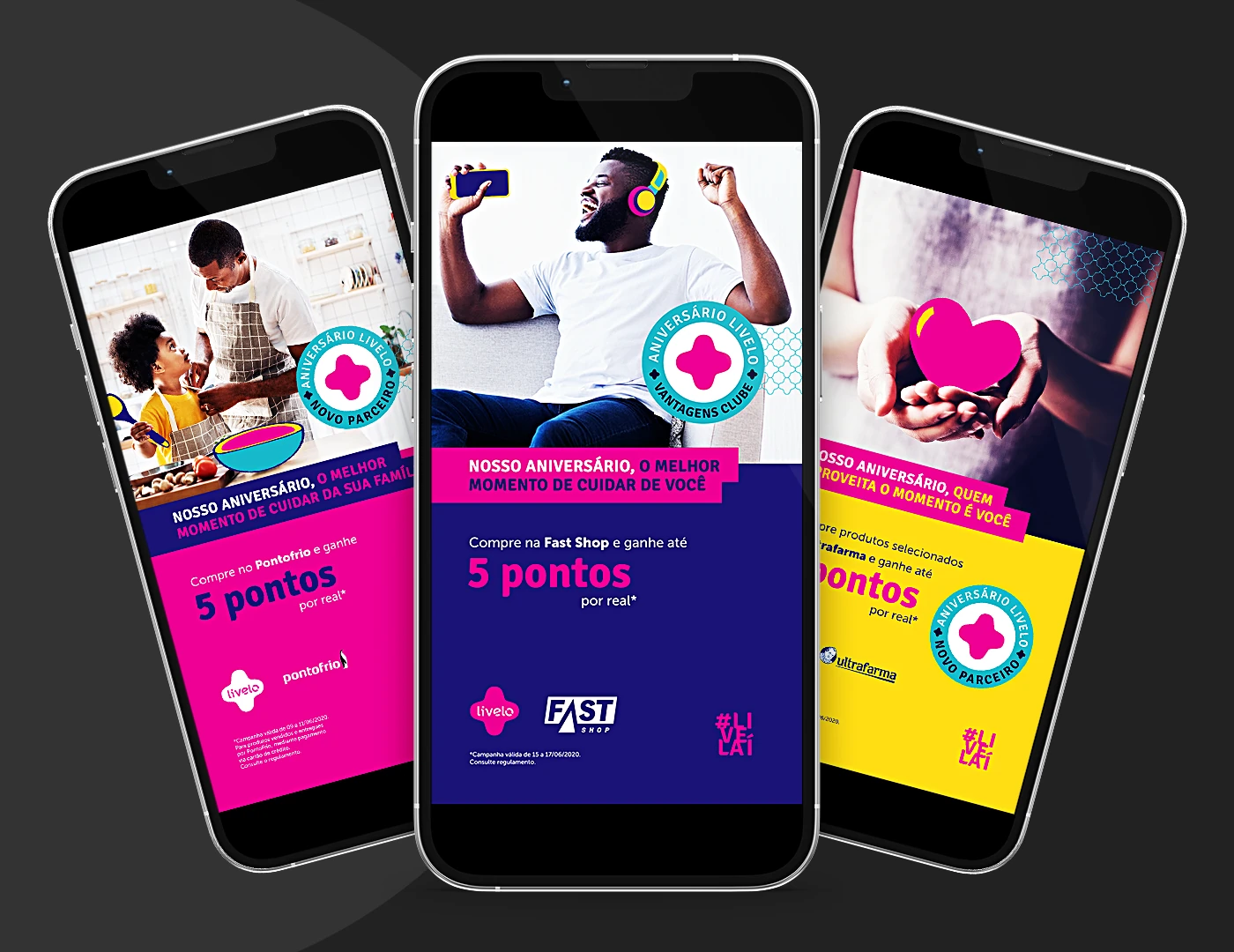 Aniversário Livelo / composição dos stories