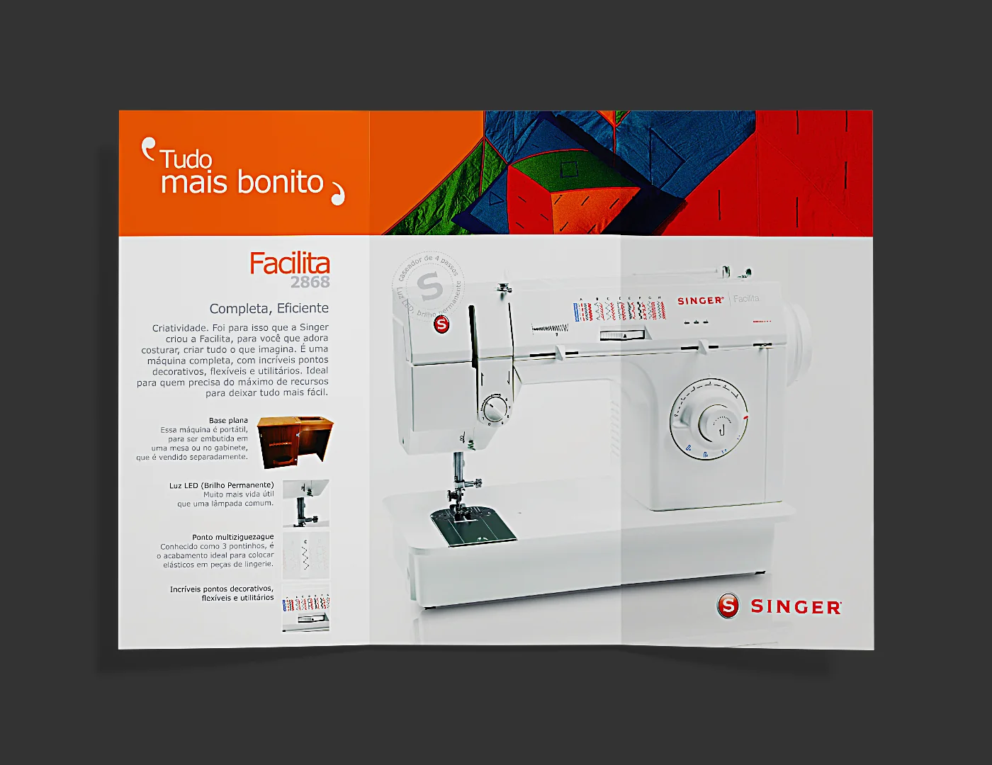 Facilita · frente, material Singer